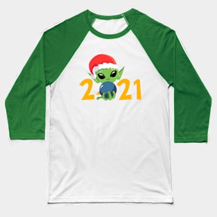 Alien Xmas Baseball T-Shirt